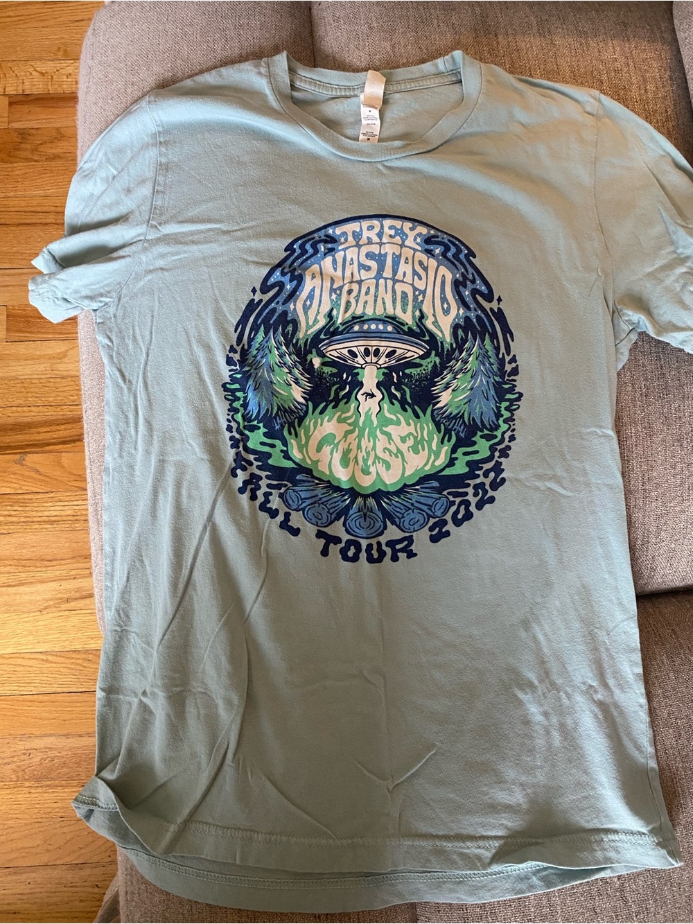 Stress Anastasio Band Graphic Tee - Light Sage Green